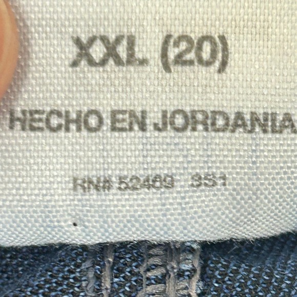 Time and Tru Womens Jeans Floral Print Blue Size XXL 20 High Rise Denim - Picture 3 of 13